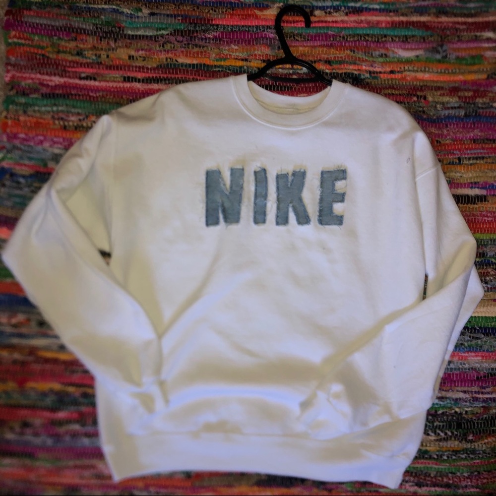 HANDMADE DENIUM LETTER CREWNECK SWEATSHIRT